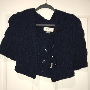 Blue thick sweater cardigan